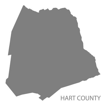 Hart County Map, Georgia, USA