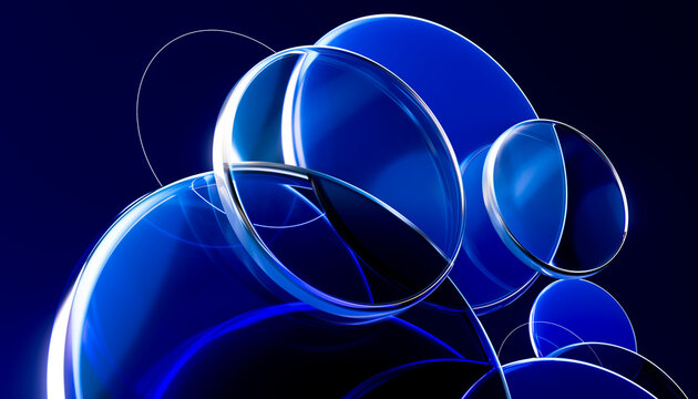 3D Transparent Orb Artificial Intelligence Technology Wallpaper