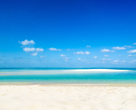 beach landscape. sand of beach caribbean sea