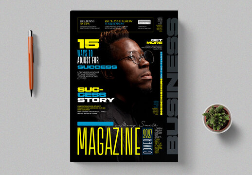 Business Magazine Cover Design Template