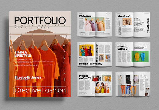Minimal Creative Fashion Portfolio Magazine Template