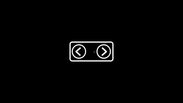 Minimalist ui navigation control with animated arrow for web and app interface