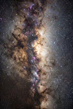 Galactic band with dark dust lanes
