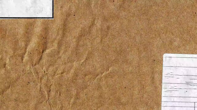 Stop motion animation of brown kraft paper texture background