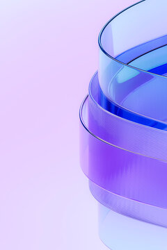 3D Spiral Glass Ribbon Symbolizing Digital Transformation and Innovation