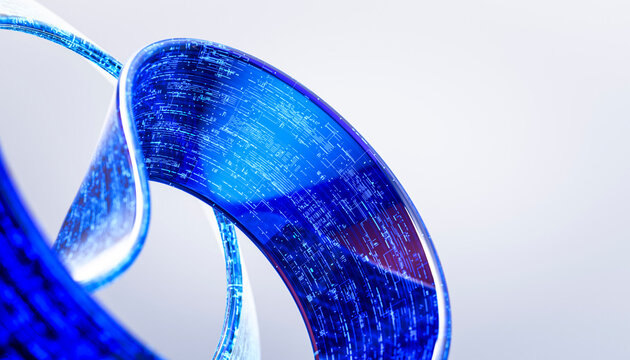 3D Circuit Blueprint Ribbon for Advanced Computing and Data Architecture