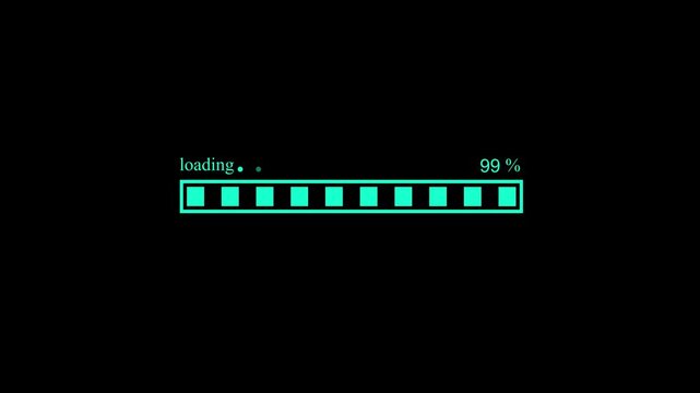 Animated Waiting Status Bar with Smooth Progress Loading Visualization