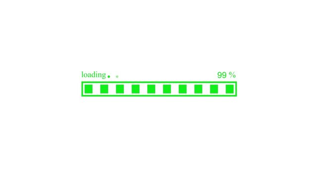 Animated Waiting Status Bar with Smooth Progress Loading Visualization
