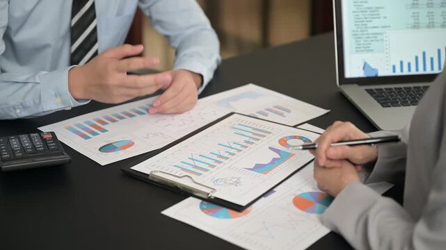 Financial advisor 0r Financial Planner are prepare a financial plan for the client. Personal financial planning services concept.	