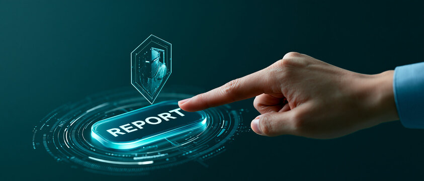 Report Analytics Dashboard Interface on Dark Screen