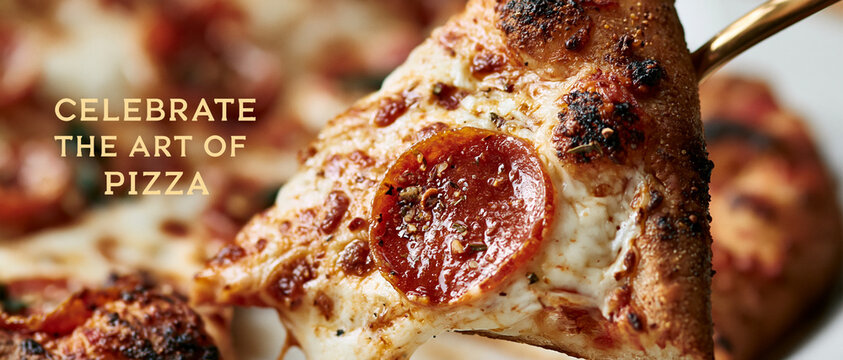 Celebrate the Art of Pizza Pepperoni Pizza Flatlay