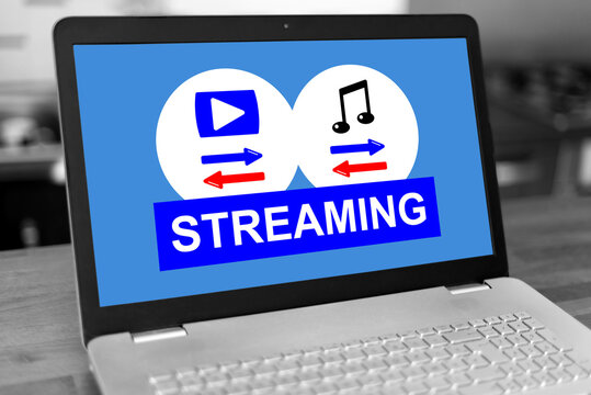 Streaming concept on a laptop