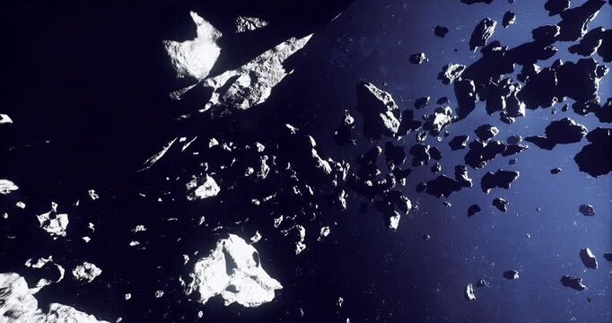 Dense debris storm threatening orbital infrastructure, scattered fragments creating cascade risk for satellites, urgent mitigation and cleanup strategies
