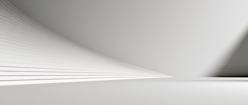 Minimalist White Abstract Smooth Curves Background
