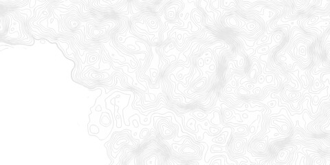 White area cartography hiking paper topography map. landscape discovery spiral wave grid stripe line map topography textile fabric design.  © haven lklkj11