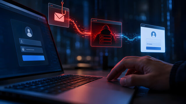 AiTM phishing relay attack across connected devices