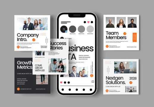 Corporate Social Media Post Template Set