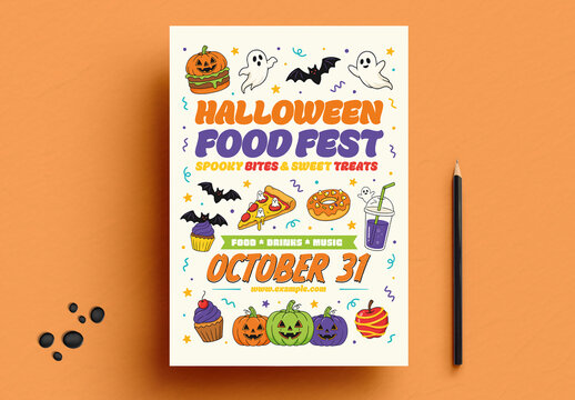 Halloween Food Fest Flyer Template