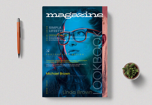 Modern Fashion Photography Portfolio Magazine Cover Design