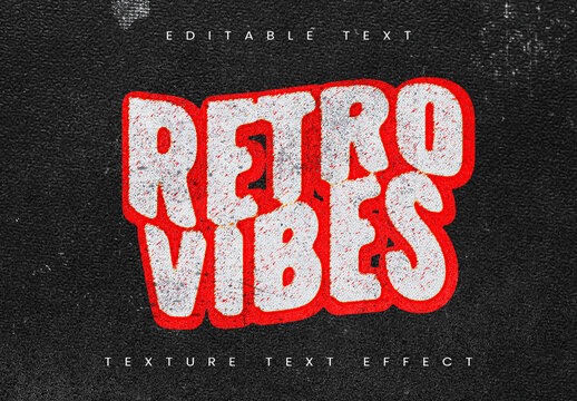 Retro Vibes Text Effect Mockup