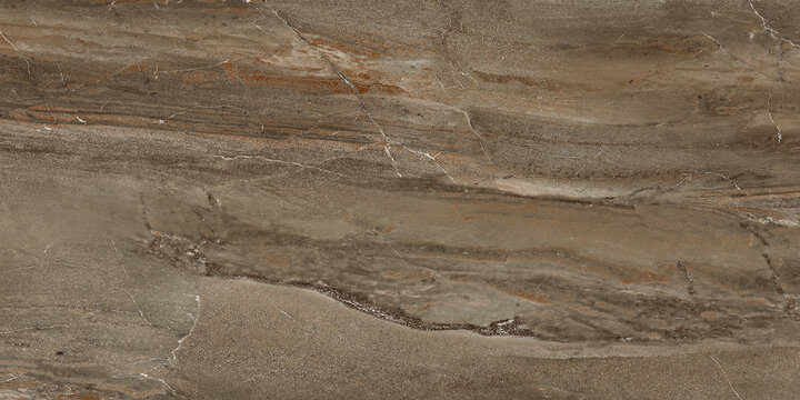 Brown polished marble with white veins. A deep stone color for your design