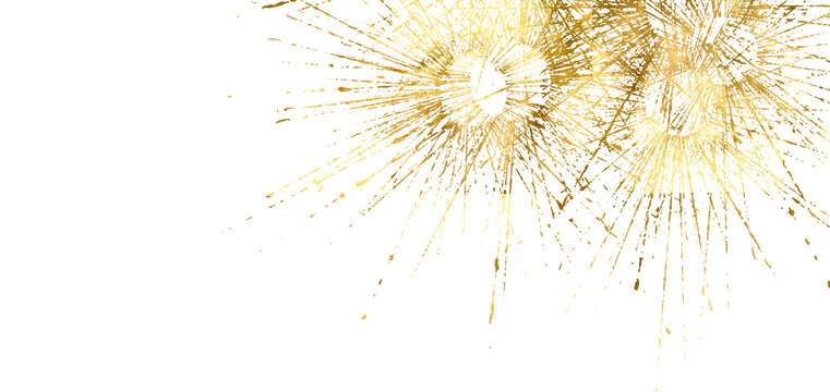 Gold fireworks. Gold sparkle ,splatter border,Gold Foil Frame Gold brush stroke on transparent background. Postcard wedding design. Luxury premium design template. PNG Elegant gold line fireworks.