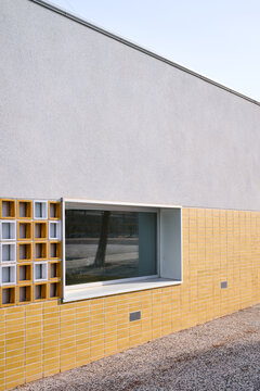 Close-up of a window on a modern building.