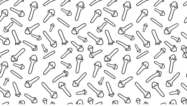 Seamless vector pattern with hand drawn clove spice outlines on white background