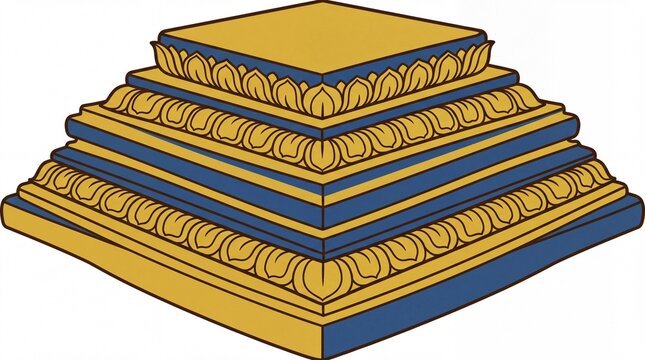 Traditional art & mandalas vektor ornate tiered pedestal