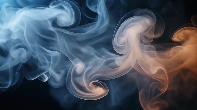 Elegant Smoke Background Loop With Layered Plumes Drifting Slowly Ambient Haze Forming Softly