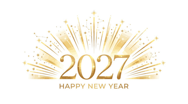New year wish concept illustration with colorful elements for creative decoration and seasonal celebration isolated background