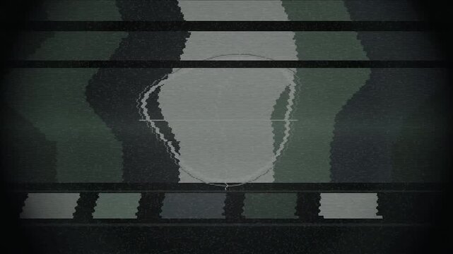 Vintage Analog TV Glitch and Static Noise Signal Distortion