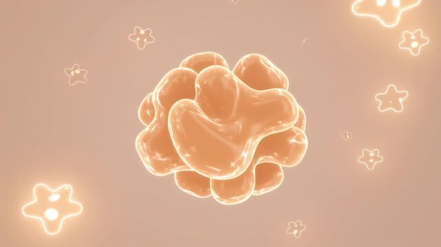 Mitochondria Energy Flat Illustration Seamless Loop