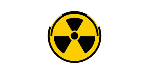 Nuclear radiation warning symbol with black and yellow industrial sign. © zain