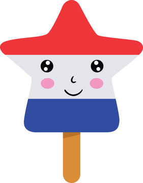 Cute Star Shaped Ice Pop Character