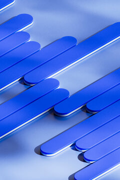 Layered Blue Bars in Vertical Abstract Pattern