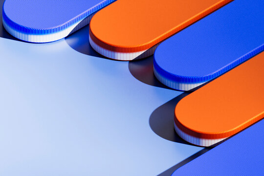 Orange and Blue Bars with Copy Space