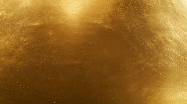 Brushed Gold Metal Texture with Scratched Surface