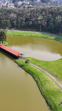 Curitiba Parana. Tingui Park At Curitiba In Parana Brazil. Gardening Landscape. Touristic Attraction. Urban Park. Tingui Park At Curitiba In Parana Brazil. Forest Trees Scene.