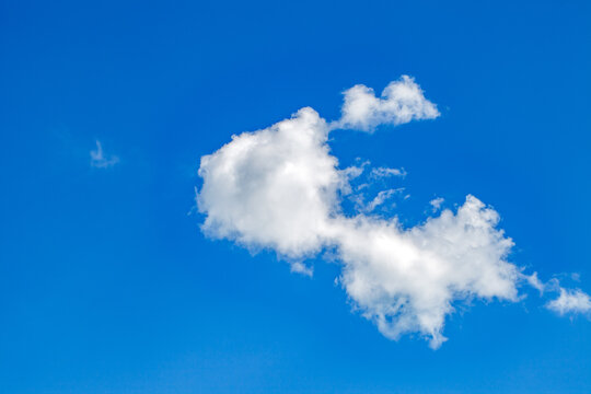 white clouds in a blue sky