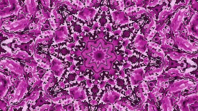 Abstract purple kaleidoscope pattern seamless motion background