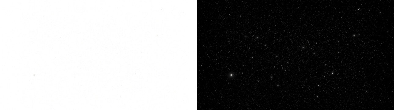Starry night sky with thousands of tiny white stars and soft glows for space designs in PNG, Transparent and Black Background Versions
