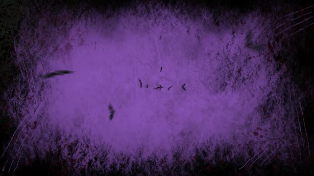 Dark halloween castle ravens witches and mist create gothic Holiday scenery with Space for text Text area Pumpkin Frame Border Sale For advertising commercial video