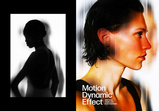 Vertical Motion Dynamic Effect For Poster And Print Design
