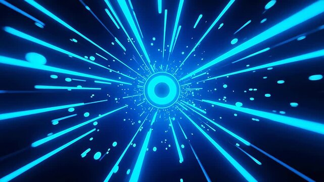 Futuristic faster-than-light travel scene