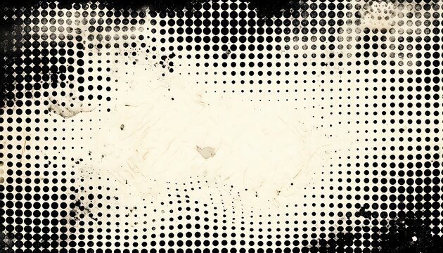 Vintage grunge halftone dot texture distressed abstract background for retro poster design or website banner
