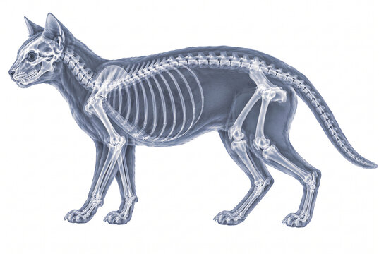 Full Body Cat Skeleton X-Ray