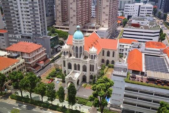 St Joseph's Church in Victoria Street, Singapore City. Roman Catholic church.