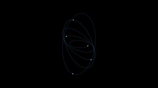 4K 50. Abstract Orbital Rings Visual Effects Fluid Motion Graphic Loop