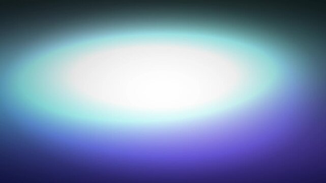 Soft neon glow background with bright white center, abstract blue and purple gradient light leak, modern digital overlay effect for video production